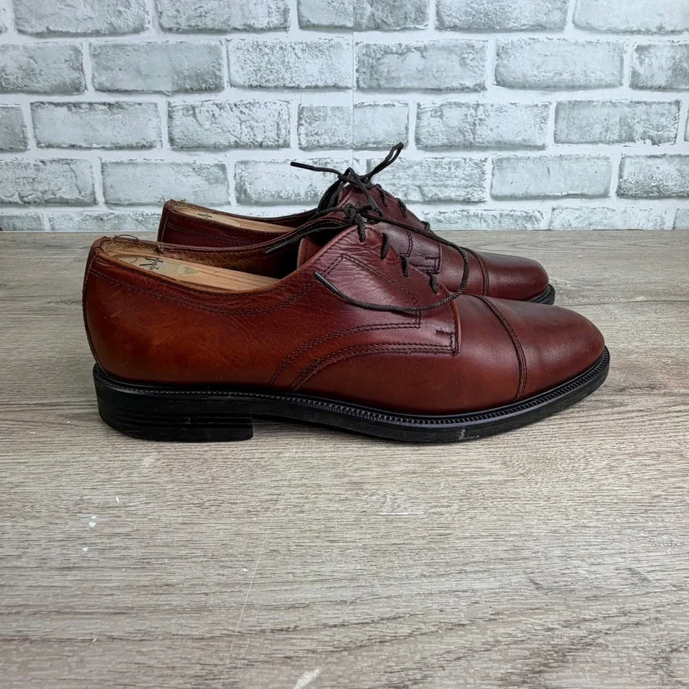 Paolo Mando Cap Toe Leather Derby Dress Shoes 10